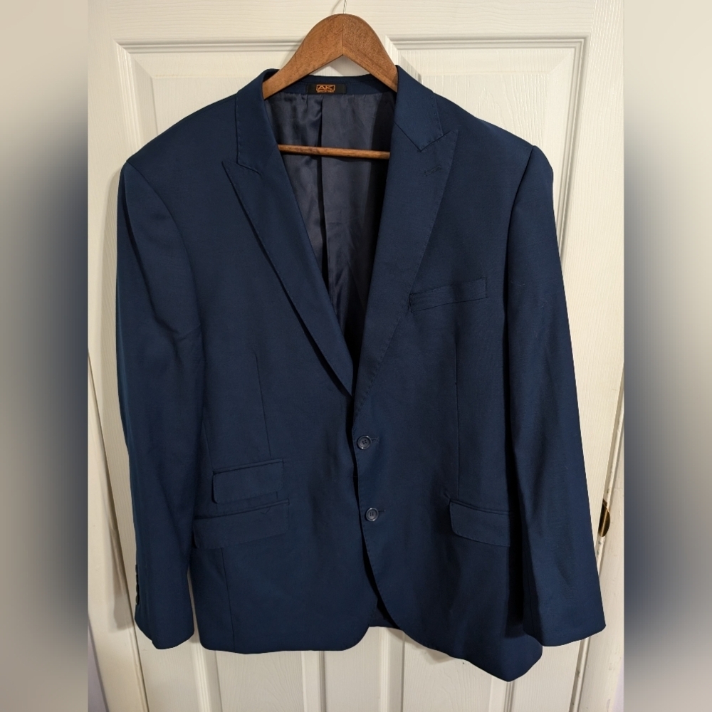 Apollo King Mens Blazer Wool Super 150s Suit Jacket Size 46L Sport Coat